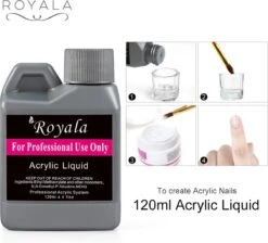 Royala Acryl Vloeistof Liquid Monomer Nagellak 120 Ml Fles -Bekende Cosmetica Winkel 1200x1086