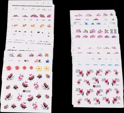 Pakket Van 50 Vellen Met Water Transfer Stickers / Decals - Sparkolia Nagel Styling - Nail Art Velletjes - Nagelstickers -Bekende Cosmetica Winkel 1200x1095 1