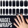 By Emily - Nagel Wrap - Classy Black | 16 Stickers | Nail Wrap | Nail Art | Trendy | Design | Nagellakvrij | Eenvoudig | Nagel Wrap | Nagel Stickers | Folie | Zelfklevend | Sjablonen -Bekende Cosmetica Winkel 1200x1104 4