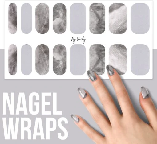 By Emily - Nagel Wrap - White Marble | 16 Stickers | Nail Wrap | Nail Art | Trendy | Design | Nagellakvrij | Eenvoudig | Nagel Wrap | Nagel Stickers | Folie | Zelfklevend | Sjablonen -Bekende Cosmetica Winkel 1200x1104 5