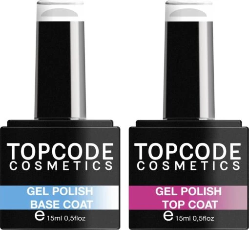 Gellak Van TOPCODE Cosmetics - Super Shine Top Coat & Base Coat - #MCMX501 + #MCDJ19H - 15 Ml -Bekende Cosmetica Winkel 1200x1106 4