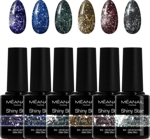 Méanail - Gellak - Cruelty Free - 6 X 8ml - Gel Nagellak - Diamond Shiny Star -Bekende Cosmetica Winkel 1200x1113 1