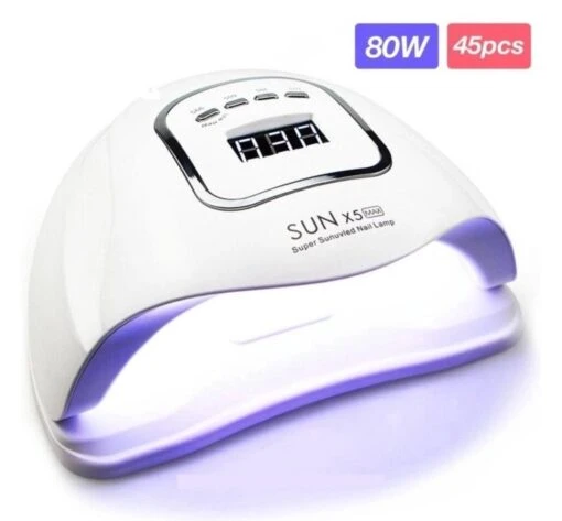 Merkloos 80 Watt UV LED Lamp Nagels - SUN X5 MAX - 45LED - Nagel - UV- LED Lamp - Wit - Nagellamp - Nail Dryer - Nagels - Salon - Lamp - -Bekende Cosmetica Winkel 1200x1113 5