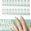 By Emily - Nagel Wrap - Sparkly Green | 20 Stickers | Nail Wrap | Nail Art | Trendy | Design | Nagellakvrij | Eenvoudig | Nagel Wrap | Nagel Stickers | Folie | Zelfklevend | Sjablonen -Bekende Cosmetica Winkel 1200x1114 2