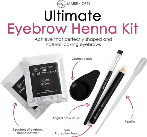 Marie-José & Co Henna Wenkbrauwverf Donkerbruin - Complete Henna Brows Kit - Tattoo Brow Set Voor 20 Paar Wenkbrauwen -Bekende Cosmetica Winkel 1200x1114 9