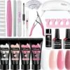 Merkloos Mtssii - POLYGEL Kit - 4 Kleuren Polygel 30ML - Roze En Wit - Starterkit - Manicure Set- Gellak - UV Lamp - Polygel Nagels Starterspakket - Nepnagels - -Bekende Cosmetica Winkel 1200x1116