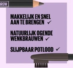 Maybelline New York - Express Brow Shaping Pencil - 05 Deep Brown - Bruin Wenkbrauwpotlood En Borstel -Bekende Cosmetica Winkel 1200x1121 9