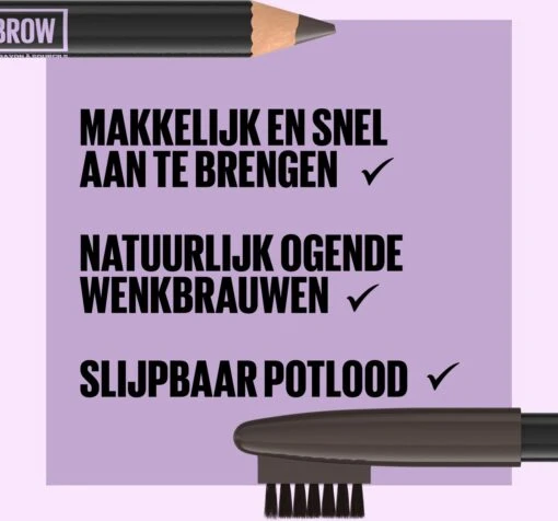 Maybelline New York - Express Brow Shaping Pencil - 05 Deep Brown - Bruin Wenkbrauwpotlood En Borstel -Bekende Cosmetica Winkel 1200x1121 9