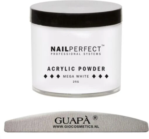 GUAPÀ® Acrylpoeder Wit | Acrylic Powder Mega White | 25 Gr | Professionele Acryl Poeder -Bekende Cosmetica Winkel 1200x1122 3