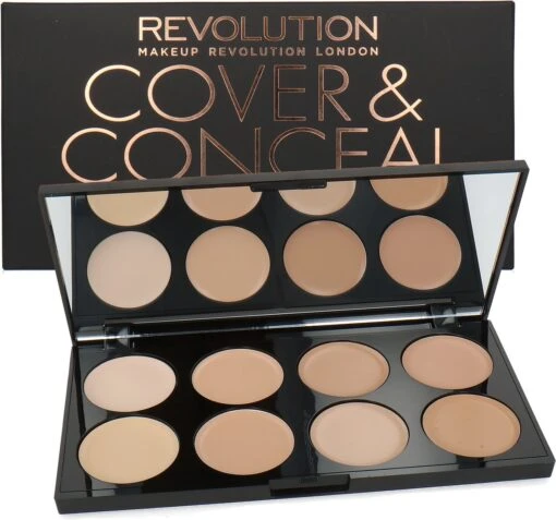 Makeup Revolution Cover & Conceal Cream Palette - Light -Bekende Cosmetica Winkel 1200x1122 6