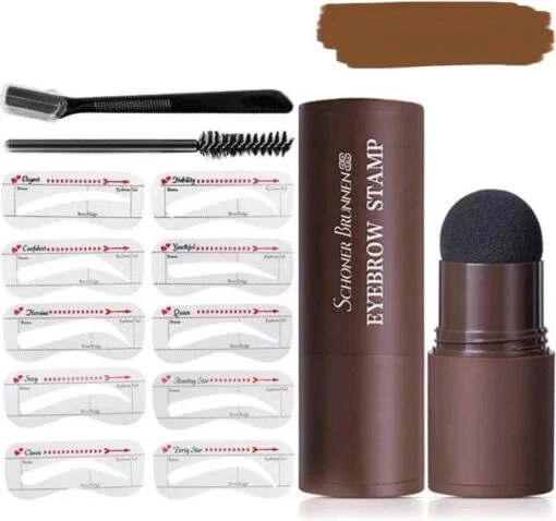 EverToys Wenkbrauw Stempel - Plus Poeder - Eye Brow Stamp - Kit - Trimmer - Potlood - Lash Lift - Stick - Potlood - Set - Bruin -Bekende Cosmetica Winkel 1200x1125 28