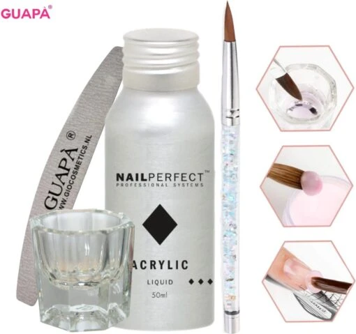 GUAPÀ Acryl Starterspakket | Acryl Nagels | Acrylic Liquid | Acryl Penselen | Dappendish | Acryl Nagels | Acrylic Nails -Bekende Cosmetica Winkel 1200x1127 3