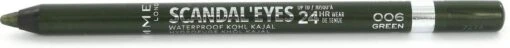 Rimmel London Rimmel ScandalEyes Kohl Kajal Waterproof Oogpotlood - 006 Green -Bekende Cosmetica Winkel 1200x113 2