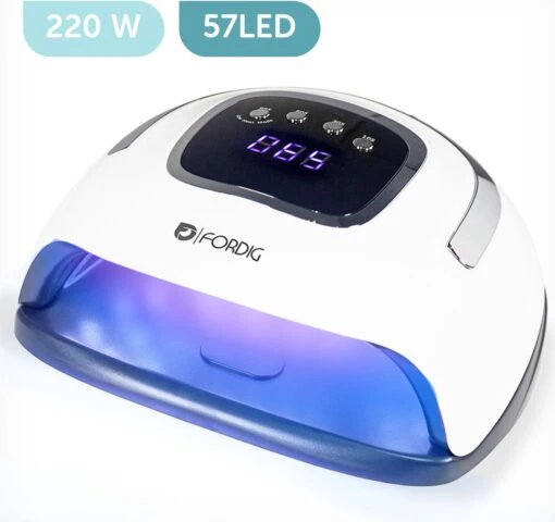 ForDig 220W Professionele Nageldroger Voor Gel Nagels - Nagellak Droger Met UV LED Lamp En Timer Voor Gelnagels - Nageldrogerlamp Met 57 LED Lampjes Voor Nagel Gellak - Geschikt Voor Manicure En Pedicure - Nagellakdroger Hard Gelpolish Builder -Bekende Cosmetica Winkel 1200x1130 4