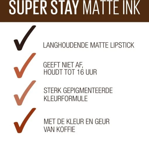 Maybelline SuperStay Matte Ink Lipstick Coffee Collection Limited Edition - 270 Cocoa Connoisseur - Bruine Lippenstift - 5 Ml -Bekende Cosmetica Winkel 1200x1135 6