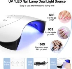 Royala Gellak D5pl Starterspakket + Inclusief UV Lamp + Met 13 Verschillende Gellak Kleuren - Ballerina Tips - Gellak Lamp – Nail Wipes - Cleanser - Nail Art - Gellac Set - Alle Benodigdheden In Eén - Uitgebreid 75-Delig Pakket -Bekende Cosmetica Winkel 1200x1138 10