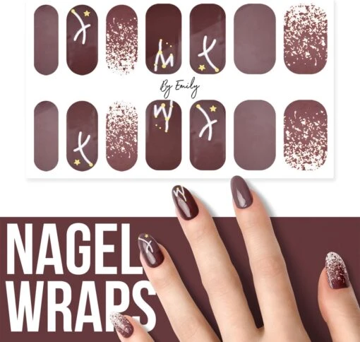 By Emily - Nagel Wrap - Star Struck | 14 Stickers | Nail Wrap | Nail Art | Trendy | Design | Nagellakvrij | Eenvoudig | Nagel Wrap | Nagel Stickers | Folie | Zelfklevend | Sjablonen -Bekende Cosmetica Winkel 1200x1138 7