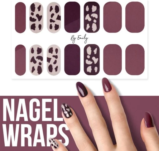 Nagel Wrap - Cowly Red | 14 Stickers Per Vel | Nail Wrap | Nail Art | Trendy | Design | Nagellakvrij | Eenvoudig | Nagel Art | Nagel Wrap | Nagel Stickers | Folie | Zelfklevend | Sjablonen -Bekende Cosmetica Winkel 1200x1138 8