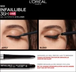 L’Oréal Paris Infallible Gel Automatic Eyeliner - 001 Intense Black -Bekende Cosmetica Winkel 1200x1139 4