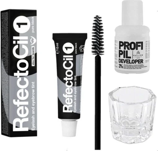 Refectocil Henna Set Incl. Brush & Mengglas #1 Zwart -Bekende Cosmetica Winkel 1200x1152 12