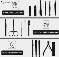 Fritzline© Professionele Manicureset 16-delig - Nagelset Incl. Nagelvijl & Nagelknipper -Bekende Cosmetica Winkel 1200x1157 3