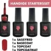 Merkloos #SASSYREDSERIE - Influence Gellac - Rode Gellak - Gellak Rood UV - UV Gellak - Gel Nagellak - Basecoat - Topcoat - Topcoatmat - No Wipe - Startersset - Kado Vrouw - Valentijns Cadeau - Kado Voor Haar - 4 X 10 Ml -Bekende Cosmetica Winkel 1200x1158 1