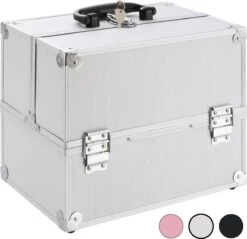 AREBOS Cosmetica Koffer - Beauty Case - Cosmetica Trolley - 15 L - Zilber -Bekende Cosmetica Winkel 1200x1163 16