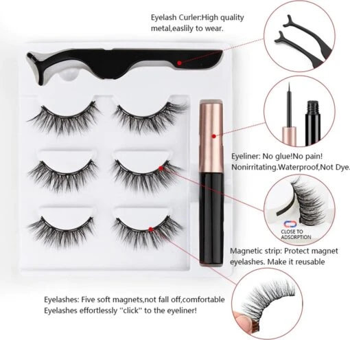 Magnetische Wimpers -Magnetische Eyeliner - 3 Set Wimpers - Magnetic Lashes - Eyelashes - Fake Lashes - 3D Wimpers -Bekende Cosmetica Winkel 1200x1164 63