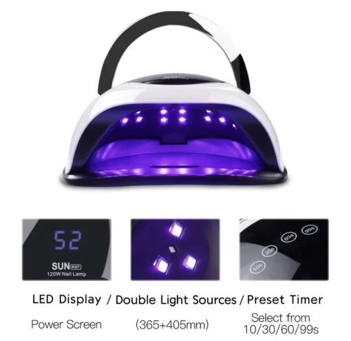 Nageldroger 120 Watt LED UV Inclusief Manicure- Pedicure Set - Professioneel - Nagel Lamp LED - Professionele Nageldroger - Ledlamp - Gel Nagellak - Gelpolish - Gel Nagels - Builder Gel - Acryl -Bekende Cosmetica Winkel 1200x1165 3