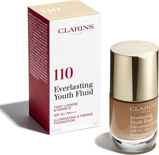 Clarins Everlasting Youth Fluid Illuminating & Firming Foundation - 110 Honey - Foundation - 30 Ml -Bekende Cosmetica Winkel 1200x1166 5