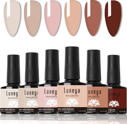 Luneya Gellak - Nude Tones Edition - 6-Delige Gellak Starterspakket - Gel Nagellak -Bekende Cosmetica Winkel 1200x1172 9