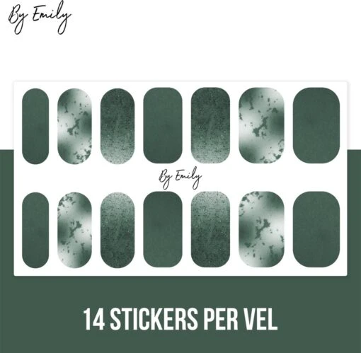 By Emily - Nagel Wrap - Greeny Gray | 14 Stickers Per Vel | Nail Wrap | Nail Art | Trendy | Design | Nagellakvrij | Eenvoudig | Nagel Art | Nagel Wrap | Nagel Stickers | Folie | Zelfklevend | Sjablonen -Bekende Cosmetica Winkel 1200x1173 15