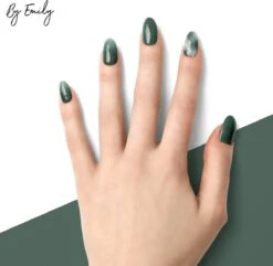 By Emily - Nagel Wrap - Greeny Gray | 14 Stickers Per Vel | Nail Wrap | Nail Art | Trendy | Design | Nagellakvrij | Eenvoudig | Nagel Art | Nagel Wrap | Nagel Stickers | Folie | Zelfklevend | Sjablonen -Bekende Cosmetica Winkel 1200x1173 16