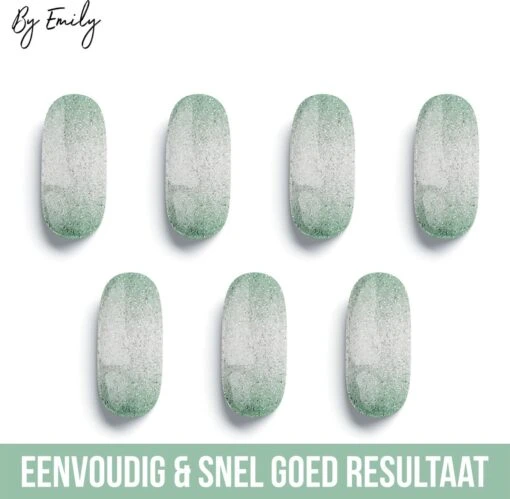 By Emily - Nagel Wrap - Sparkly Green | 20 Stickers | Nail Wrap | Nail Art | Trendy | Design | Nagellakvrij | Eenvoudig | Nagel Wrap | Nagel Stickers | Folie | Zelfklevend | Sjablonen -Bekende Cosmetica Winkel 1200x1173 18