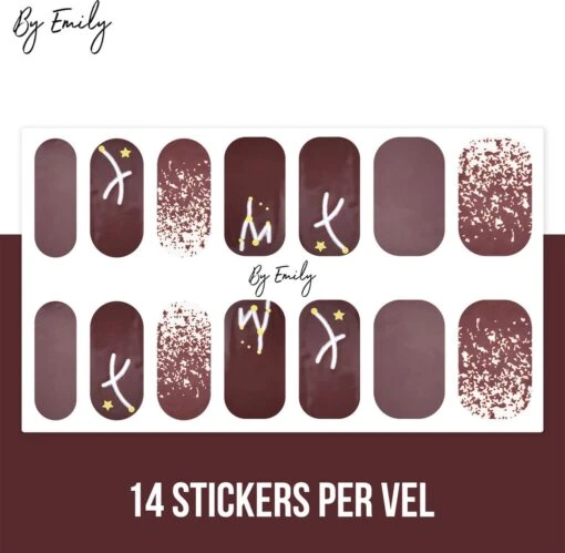 By Emily - Nagel Wrap - Star Struck | 14 Stickers | Nail Wrap | Nail Art | Trendy | Design | Nagellakvrij | Eenvoudig | Nagel Wrap | Nagel Stickers | Folie | Zelfklevend | Sjablonen -Bekende Cosmetica Winkel 1200x1173 7