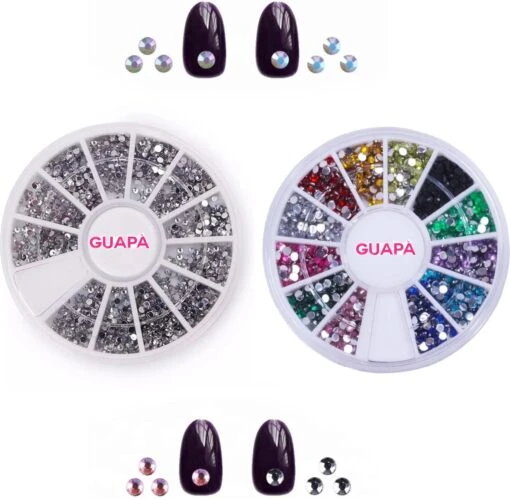 GUAPÀ® Nail Art Nagel Decoratie Steentjes & Diamantjes Inclusief Nail Art Nagellijm 3 Ml -Bekende Cosmetica Winkel 1200x1174 7