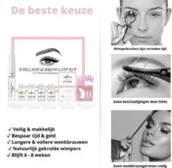 Mimlo Professionele Wimper & Wenkbrauw Lifting Set - Lash Lift Kit - Wimperlifting Set - Browlift - Permanente Wimper Kruller - Lash & Brow Lift Kit -Bekende Cosmetica Winkel 1200x1176 18