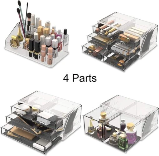 Make-up Cosmetische Organizer Opbergladen Display Dozen Case Met Laden (12D, Transparant) -Bekende Cosmetica Winkel 1200x1176 27