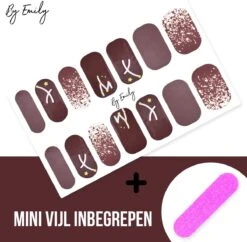 By Emily - Nagel Wrap - Star Struck | 14 Stickers | Nail Wrap | Nail Art | Trendy | Design | Nagellakvrij | Eenvoudig | Nagel Wrap | Nagel Stickers | Folie | Zelfklevend | Sjablonen -Bekende Cosmetica Winkel 1200x1177 6