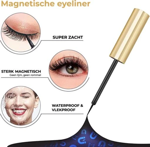 Magnetische Nep Wimpers Met 2 Magnetic Eyeliners En Applicator - 10 Magnetische Lashes - Wimperextensions - Zwart -Bekende Cosmetica Winkel 1200x1179 23