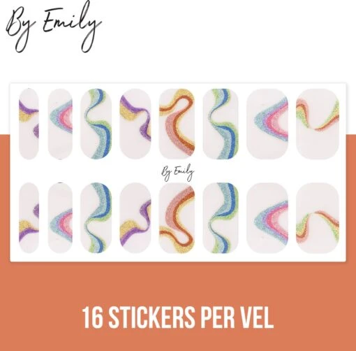 By Emily - Nagel Wrap - The Magic Belongs To Color | 16 Stickers | Nail Wrap | Nail Art | Trendy | Design | Nagellakvrij | Eenvoudig | Nagel Wrap | Nagel Stickers | Folie | Zelfklevend | Sjablonen -Bekende Cosmetica Winkel 1200x1180 13