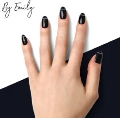 By Emily - Nagel Wrap - Classy Black | 16 Stickers | Nail Wrap | Nail Art | Trendy | Design | Nagellakvrij | Eenvoudig | Nagel Wrap | Nagel Stickers | Folie | Zelfklevend | Sjablonen -Bekende Cosmetica Winkel 1200x1180 27