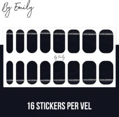 By Emily - Nagel Wrap - Classy Black | 16 Stickers | Nail Wrap | Nail Art | Trendy | Design | Nagellakvrij | Eenvoudig | Nagel Wrap | Nagel Stickers | Folie | Zelfklevend | Sjablonen -Bekende Cosmetica Winkel 1200x1180 30