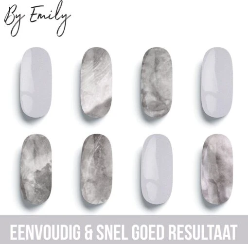 By Emily - Nagel Wrap - White Marble | 16 Stickers | Nail Wrap | Nail Art | Trendy | Design | Nagellakvrij | Eenvoudig | Nagel Wrap | Nagel Stickers | Folie | Zelfklevend | Sjablonen -Bekende Cosmetica Winkel 1200x1180 32