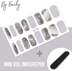 By Emily - Nagel Wrap - White Marble | 16 Stickers | Nail Wrap | Nail Art | Trendy | Design | Nagellakvrij | Eenvoudig | Nagel Wrap | Nagel Stickers | Folie | Zelfklevend | Sjablonen -Bekende Cosmetica Winkel 1200x1180 35