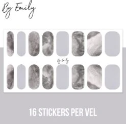 By Emily - Nagel Wrap - White Marble | 16 Stickers | Nail Wrap | Nail Art | Trendy | Design | Nagellakvrij | Eenvoudig | Nagel Wrap | Nagel Stickers | Folie | Zelfklevend | Sjablonen -Bekende Cosmetica Winkel 1200x1180 36