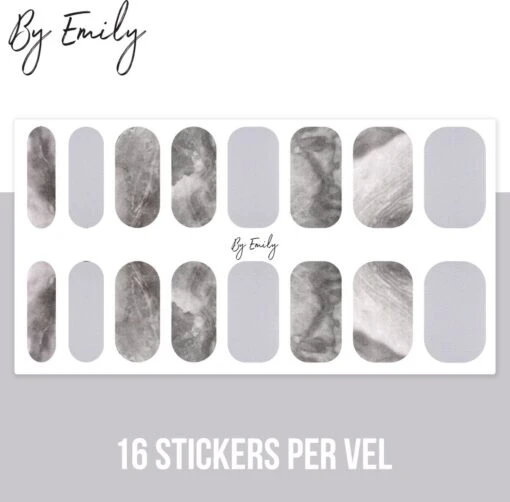 By Emily - Nagel Wrap - White Marble | 16 Stickers | Nail Wrap | Nail Art | Trendy | Design | Nagellakvrij | Eenvoudig | Nagel Wrap | Nagel Stickers | Folie | Zelfklevend | Sjablonen -Bekende Cosmetica Winkel 1200x1180 36