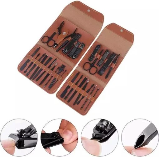 16 Delig Manicure Set Met Gezichtsmasker- Nagelset -Nagelvijl - Nagelknipper- Nagelschaar - Pincet- Manicureset Met Luxe Etui Voor Nagel -Bekende Cosmetica Winkel 1200x1181 4