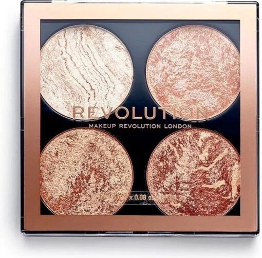 Makeup Revolution - Cheek Kit Palette - Paletka Rozjasňovačů A Bronzerů 8 G Don´t Hold Back (L) -Bekende Cosmetica Winkel 1200x1182 10