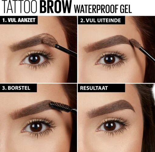 Maybelline Tattoo Brow Waterproof Wenkbrauwgel - 02 Soft Brown -Bekende Cosmetica Winkel 1200x1182 18